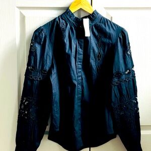 Antropologie Eyelet Blouse